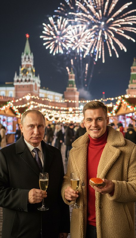 Новогодний вечер на Красной площади