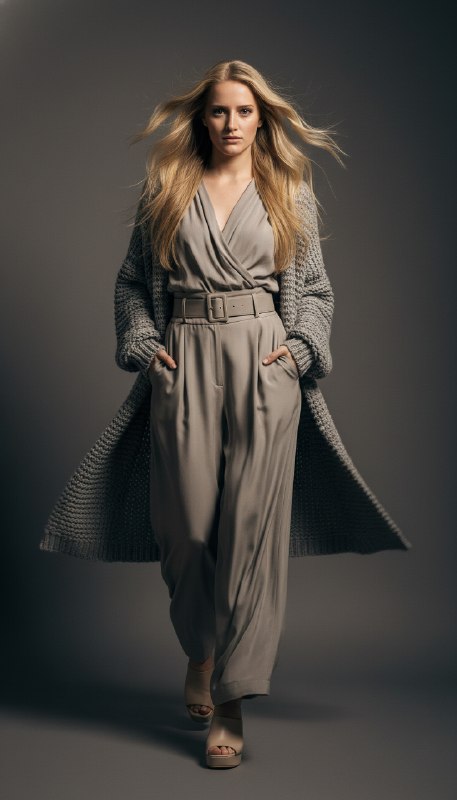 Женщина в стиле high fashion
