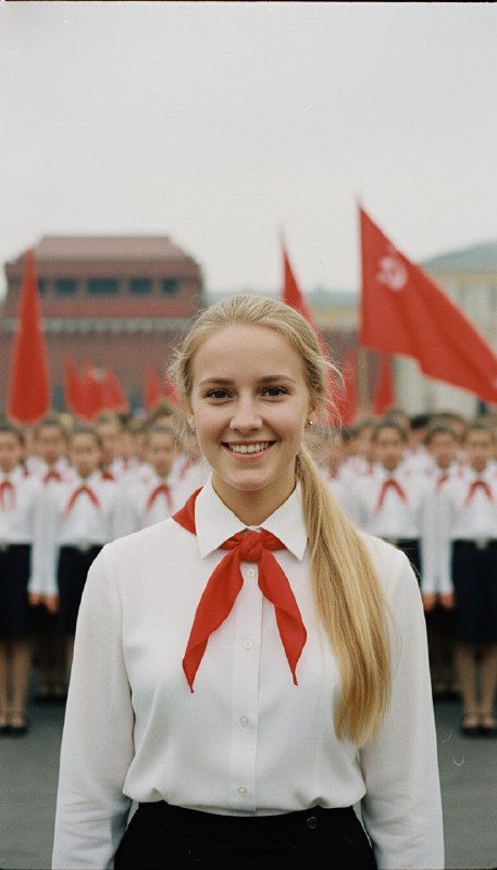 Пионерка на Красной площади