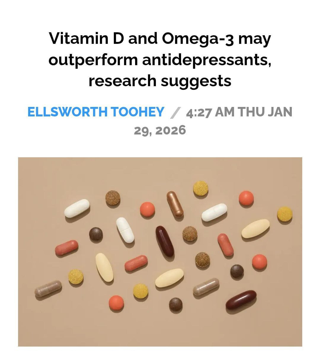 Витамин D и Омега-3 буквально лечат депрессию ?