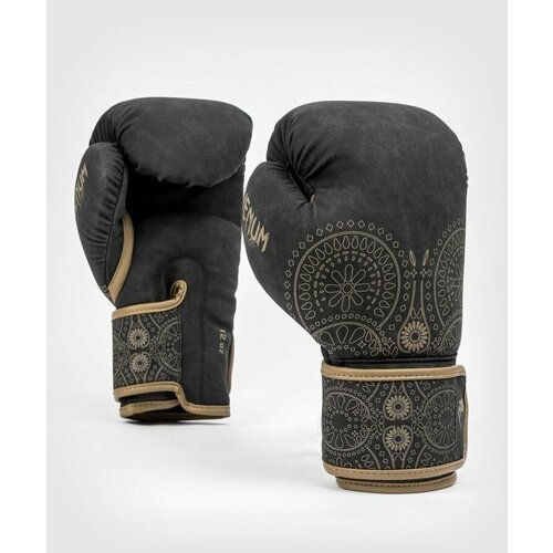 Купить Боксерские перчатки тренировочные Venum Santa Muerte Dark Side - Black/Brown (8...