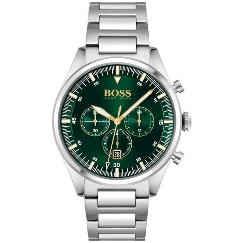 Купить Наручные часы BOSS Pioneer, серебряный, зеленый
Часы BOSS одно из самых привлека...