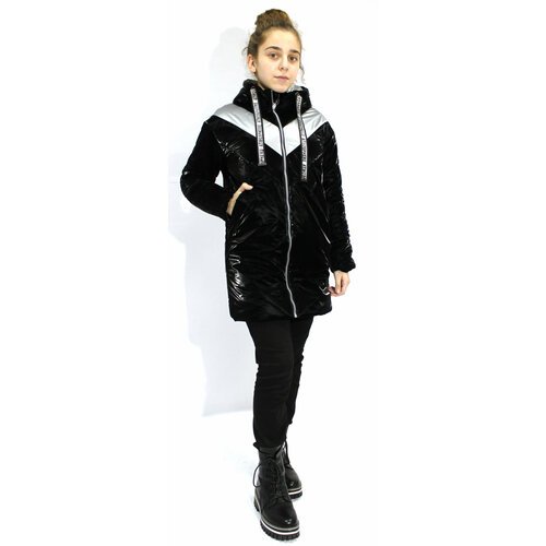 Купить Куртка Эврика, размер 140-72-60, черный
Стильная удлинненая куртка для девочки н...
