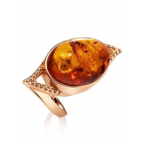 Купить Кольцо, янтарь, безразмерное, золотой, коричневый
Нарядное кольцо «Прима» с нату...