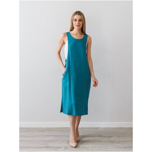 Купить Сарафан ИВАdress, размер 42-44, бирюзовый
Платье льняное женское длинное с округ...