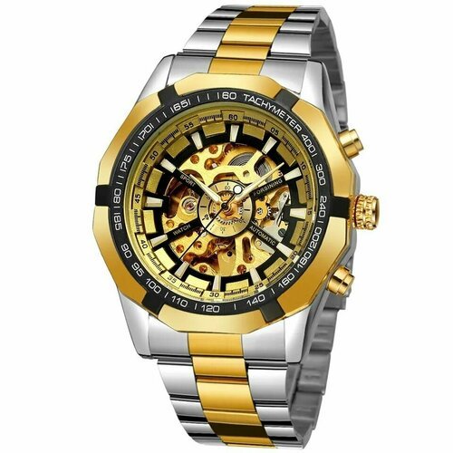Купить Наручные часы Forsining, серебряный, золотой
Тип материала окна циферблата: Hard...