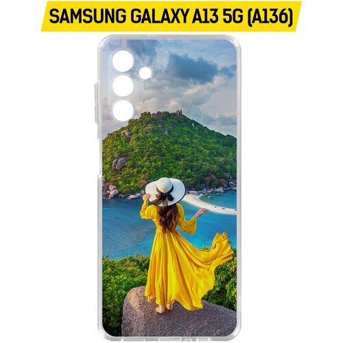 Купить Чехол-накладка Krutoff Clear Case Платье летнее женское для Samsung Galaxy A13 5...