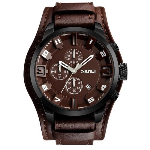 Купить Наручные часы SKMEI, коричневый, черный
Стильные мужские часы SKMEI 9165 с кожан...
