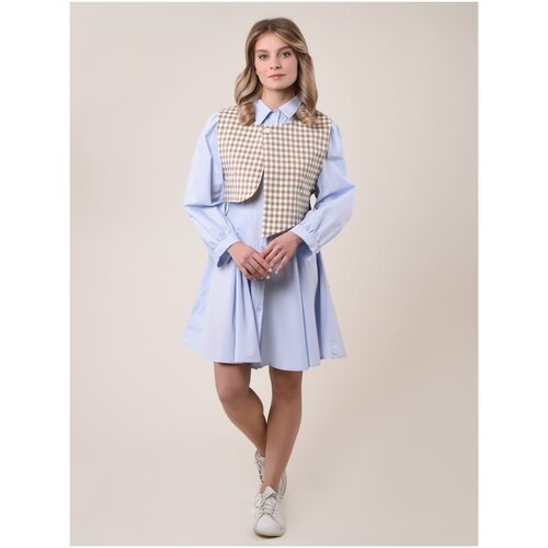 Купить Платье Cascatto, размер S/40-42, голубой
Прекрасное женское платье-рубашка прита...