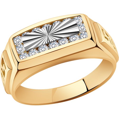 Купить Печатка Diamant online, золото, 585 проба, фианит, размер 20
<p>В нашем интернет...