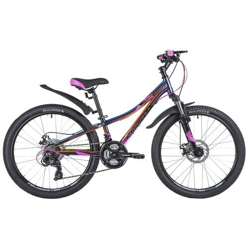 Купить Горный (MTB) велосипед Novatrack Katrina 24 Disc (2020) металлик фиолетовый мета...