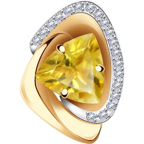 Купить Подвеска Diamant online, золото, 585 проба, фианит, цитрин
<p>В нашем интернет м...