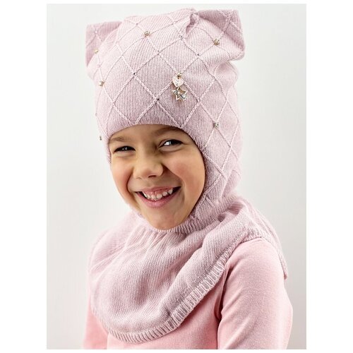 Купить Шапка mialt, размер 48-50, розовый
Шапка-шлем для девочки Сонечка, цвет пудровый...