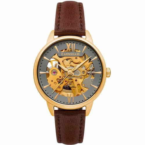 Купить Наручные часы EARNSHAW Часы Earnshaw ES-8153-04, серый, коричневый
Женские механ...