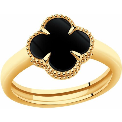 Купить Кольцо Diamant online, золото, 585 проба, оникс, размер 19
Золотое кольцо BERGER...