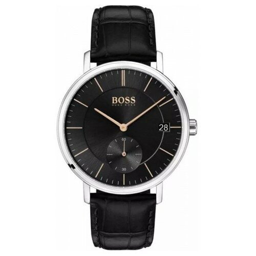 Купить Наручные часы BOSS, черный
Мужские стильные часы на кожаном ремешке с минеральны...