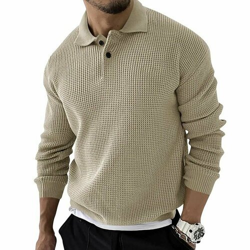Купить Свитер , размер XL, бежевый, белый
Этот мужской вязаный свитер выполнен в одното...