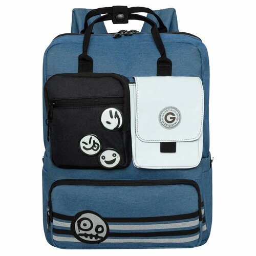 Купить Молодежный рюкзак Grizzly для девушки: модный и практичный, RD-343-1/4, синий.
Э...