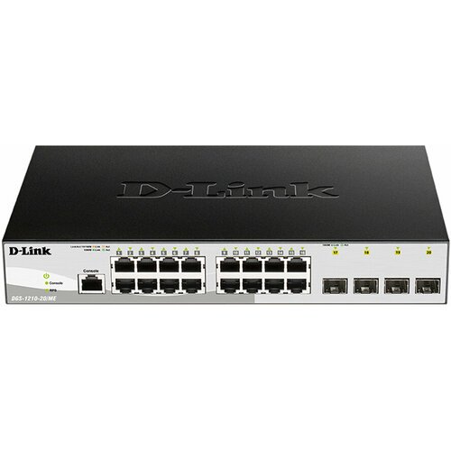 Купить D-Link Коммутатор/ DGS-1210-20/ME/B Managed L2 Metro Ethernet Switch 16x1000Base...