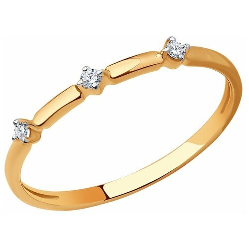 Купить Кольцо Diamant, красное золото, 585 проба, фианит, размер 15.5
Кольцо из золота...
