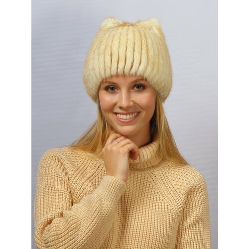 Купить Шапка , размер 53-57, бежевый, желтый
Зимняя шапка женская, сделана из натуральн...