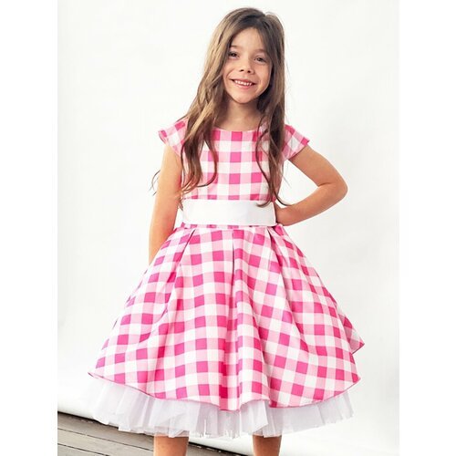 Купить Платье Бушон, размер 104-110, розовый, белый
Платье для девочки нарядное бушон S...