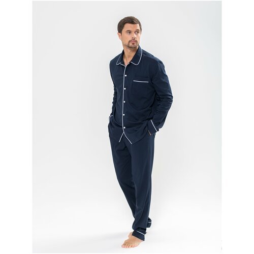 Купить Пижама Ihomewear, размер XXL(182-188), синий
Мужской классический пижамный костю...