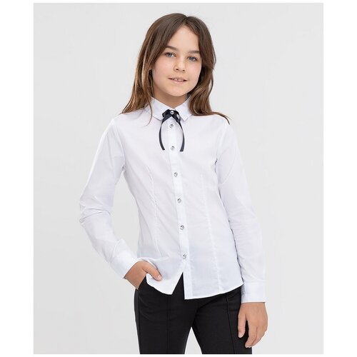 Купить Школьная блуза Button Blue, размер 146, белый
Блузка - неотъемлемый атрибут школ...