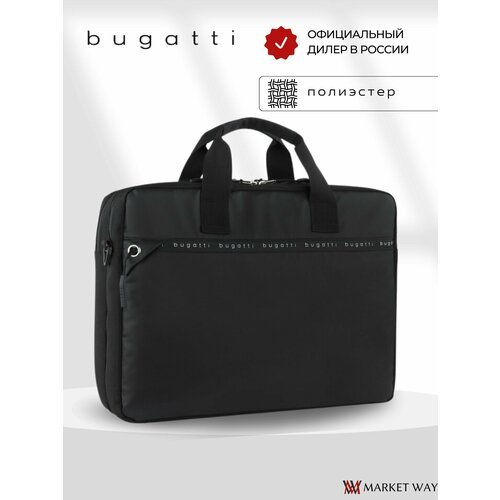 Купить Портфель Bugatti 49451001, фактура гладкая, черный
Сумка портфель мужской для до...
