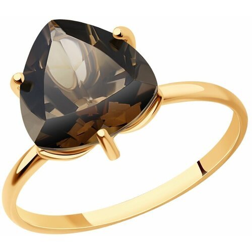 Купить Кольцо Diamant online, золото, 585 проба, раухтопаз, размер 19.5
<p>В нашем инте...