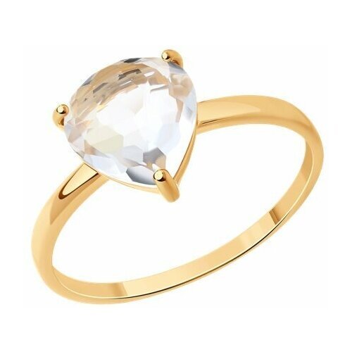 Купить Кольцо Diamant online, золото, 585 проба, горный хрусталь, размер 17
<p>В нашем...