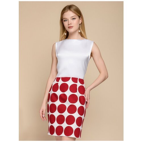 Купить Юбка 1001dress, размер 48, белый, красный
Ткань: костюмная / хлопок.<br>Состав:...