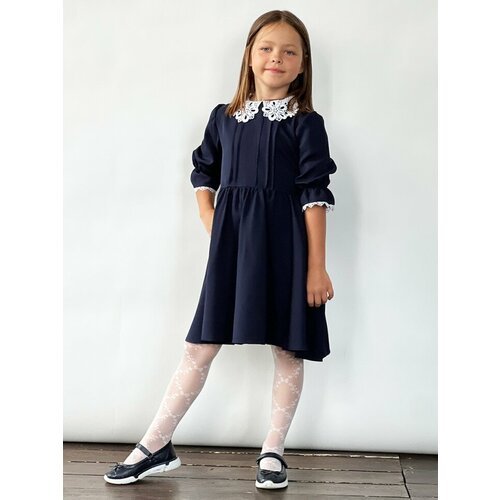 Купить Школьное платье Бушон, размер 146-152, синий
Платье для девочек школьное бушон S...