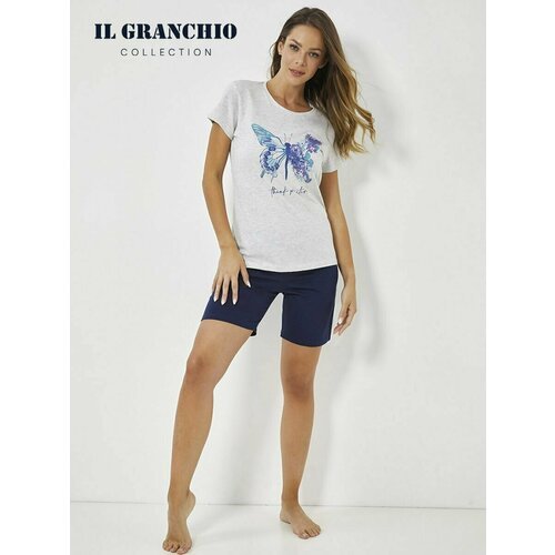 Купить Пижама Il Granchio, размер XL, темно-синий
Женская пижама с шортами итальянского...
