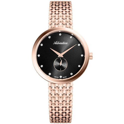 Купить Наручные часы Adriatica A3724.9144Q, черный, розовый
Аксессуар наделён браслетом...