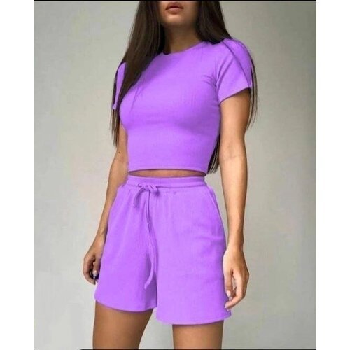 Купить Костюм Topdreams, размер М, фиолетовый
Модель летнего костюма выполнена из трико...