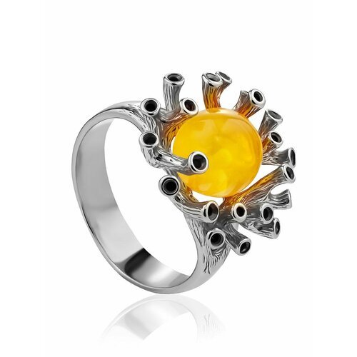 Купить Кольцо, янтарь, безразмерное
Яркое и эффектное кольцо из с янтарём медового цвет...