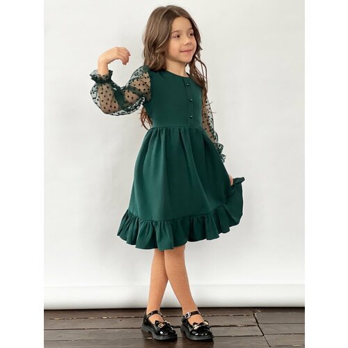 Купить Платье Бушон, размер 98-104, бирюзовый
Платье для девочки нарядное бушон ST52, ц...