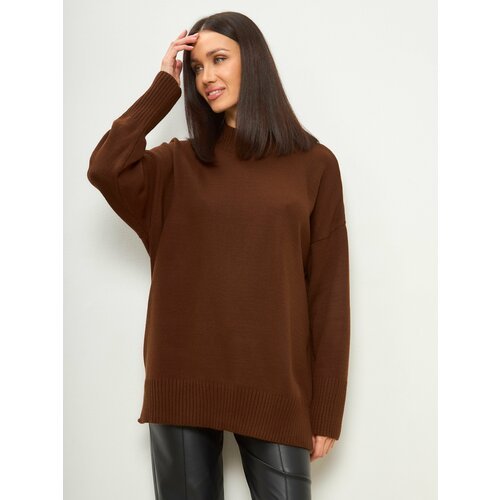 Купить Джемпер, размер ONE SIZE, коричневый
Стильный свитер женский с горлом стойка из...