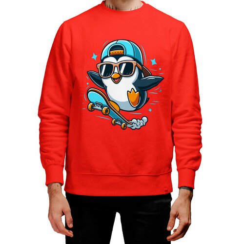 Купить Свитшот ROLY, размер XL, красный
Название принта: Крутой пингвин в кепке и солне...