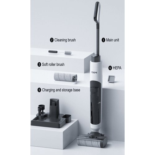 Купить XDJ07RM Пылесос ROIDMI Smart Cordless Wet Dry Vacuum Cleaner NEO Black+White
Пыл...