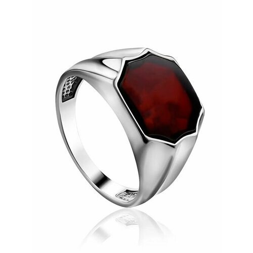 Купить Кольцо, янтарь, безразмерное, бордовый, серебряный
Стильный перстень «Бельканто»...