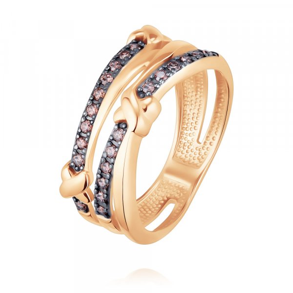 Купить Кольцо
Кольцо из красного золота с фианитами Эстетичное кольцо из красного золот...