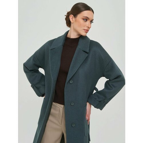 Купить Пальто КАЛЯЕВ, размер 50, зеленый
Демисезонное женское пальто из смесового текст...