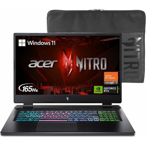 Купить Ноутбук Acer Nitro 17 AN17-41-R6L9 17.3" FHD IPS/AMD Ryzen 7 7840HS/16GB/1TB SSD...