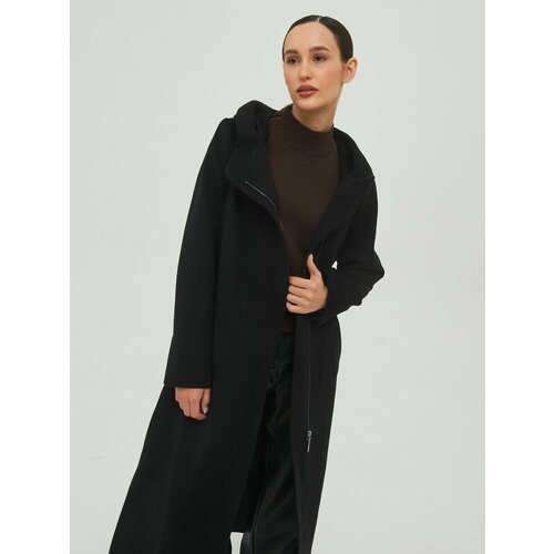Купить Пальто КАЛЯЕВ, размер 40, черный
Длинное демисезонное пальто из смесовой ткани с...