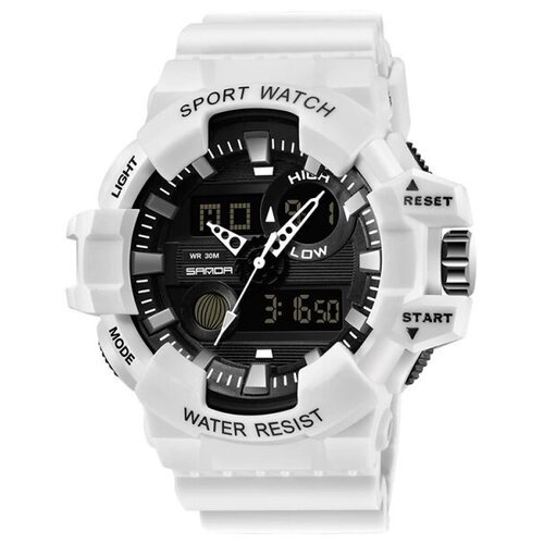 Купить Наручные часы Sanda, белый, черный
Cпортивные белые мужские наручные водонепрони...