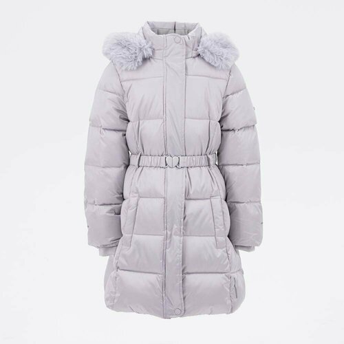 Купить Куртка КОТОФЕЙ, размер 146, серебряный
Зимнее пальто для девочки имеет приталенн...