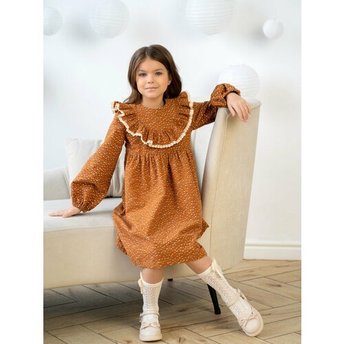 Купить Платье, размер 110, коричневый
Нарядное детское платье от Bamsiekids станет идеа...