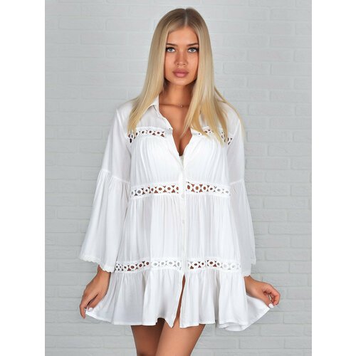 Купить туника Mollena, размер 40/44, белый
Белое пляжное платье с глубоким v-образным в...